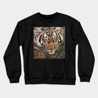 TIGER VINTAGE WOODBLOCK PRINT Crewneck Sweatshirt